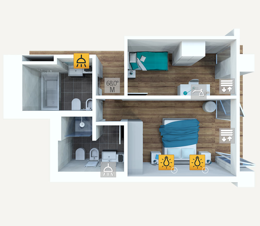 An example of a floor layout in easydom