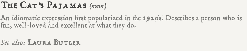 Definition of cat's pajamas