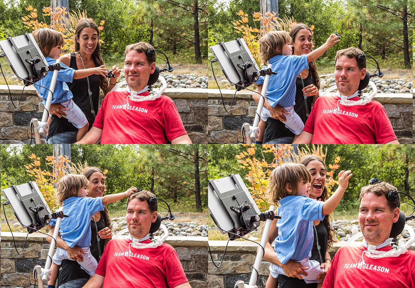 A series of photos with Steve's family