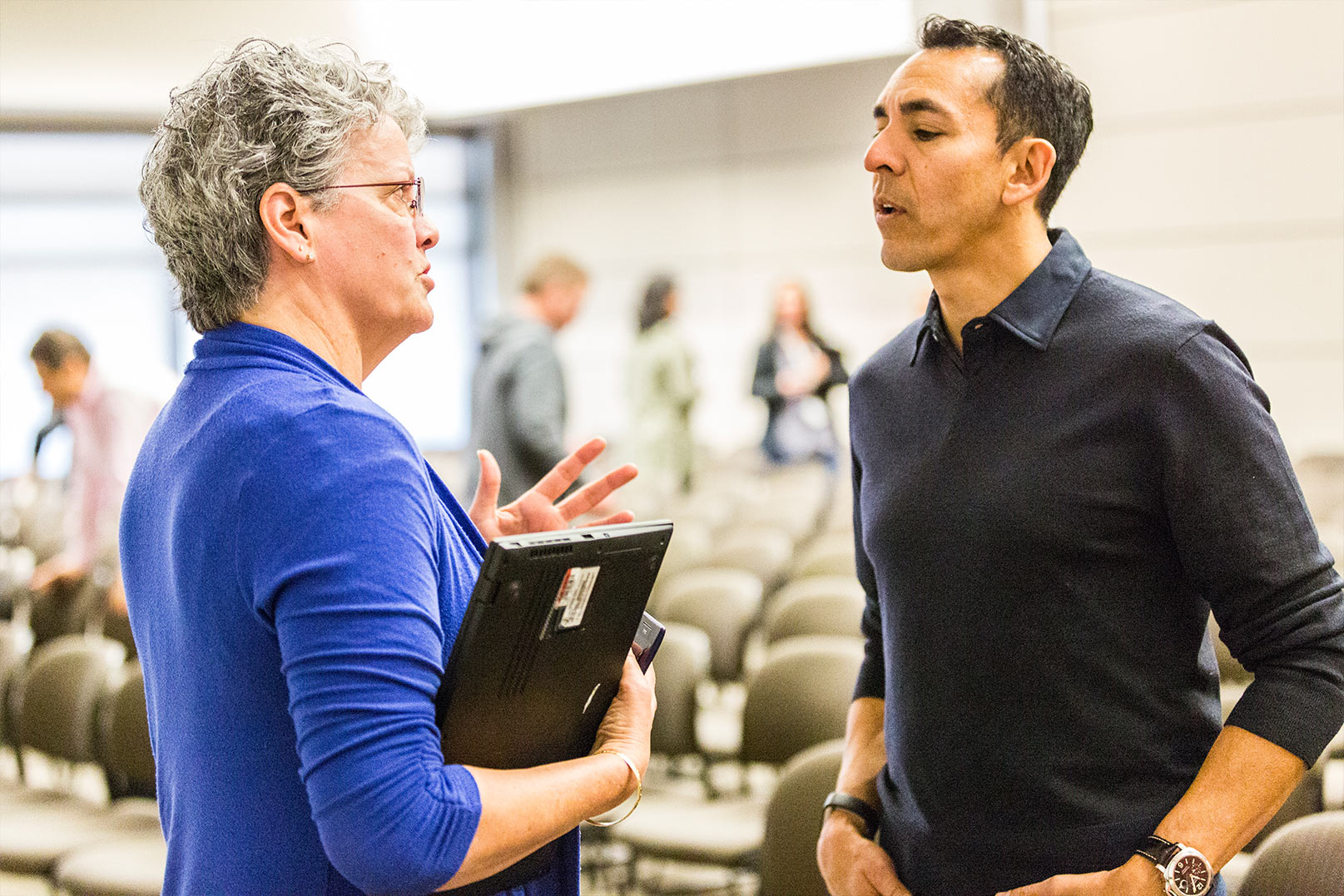 Nancy speaking with Yusuf